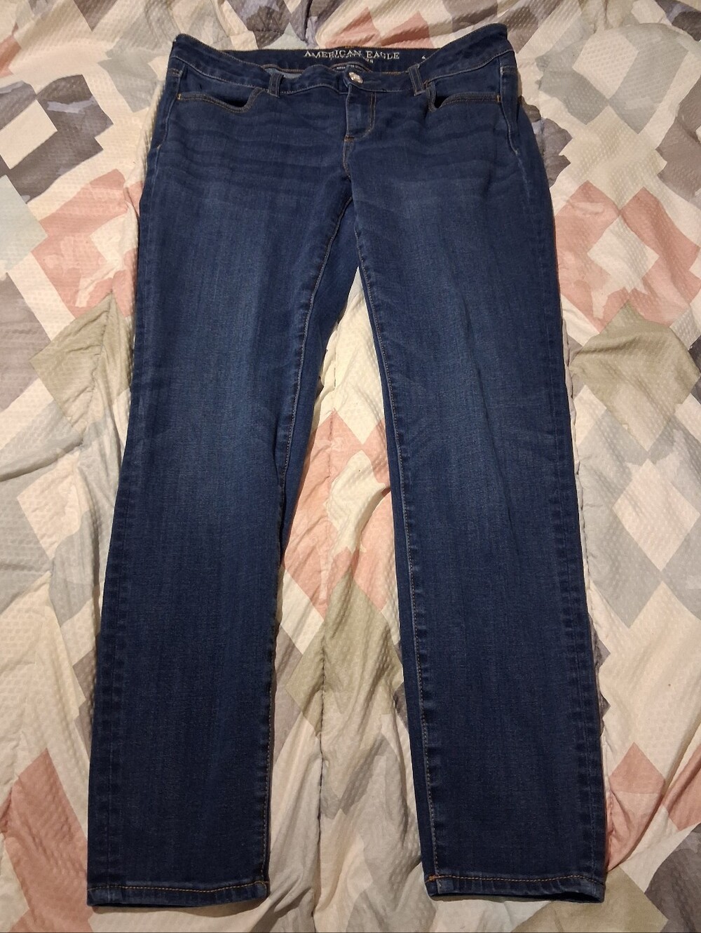 American Eagle Outfitters Women’s Dark Blue Straight Leg Jeans
